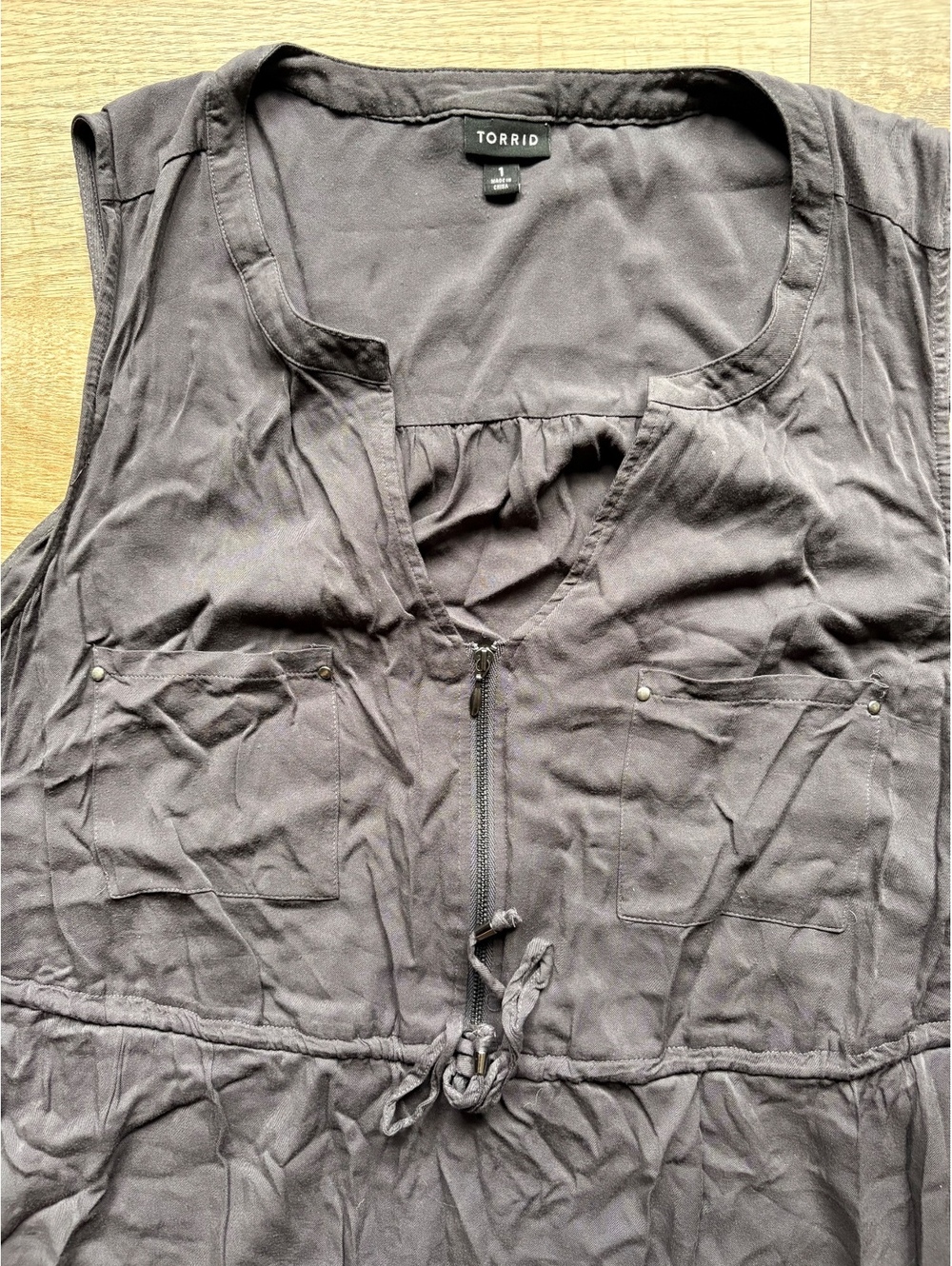 Torrid Sleeveless Black Tunic Dress Size 1 / 1X - Picture 2 of 6
